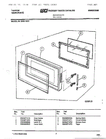Tappan Microwave parts for Frigidaire Microwave 56-1030 from AppliancePartsPros.com