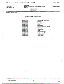 Functional parts for Frigidaire Microwave 56-1030 from AppliancePartsPros.com