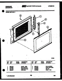 03 - Door Parts parts for Frigidaire Microwave MCT1375L1 from AppliancePartsPros.com