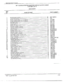 30" Floor / Basic Body Page 2 parts for Frigidaire Range 4507A from AppliancePartsPros.com