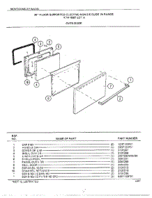 30" Floor / Oven Door parts for Frigidaire Range 4507A from AppliancePartsPros.com