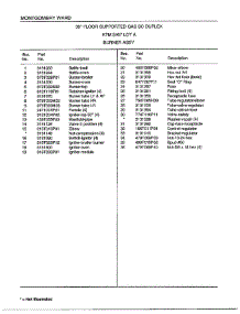 Burner Assembly Page 2 parts for Frigidaire Range 2467A from AppliancePartsPros.com