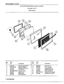 Oven Door parts for Frigidaire Range 2467A from AppliancePartsPros.com