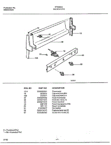 Backguard parts for Frigidaire Range 2803 from AppliancePartsPros.com