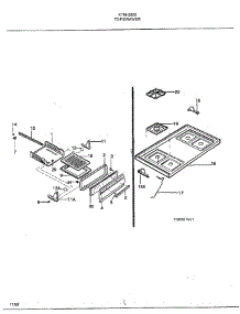 Top / Drawer parts for Frigidaire Range 2833 from AppliancePartsPros.com