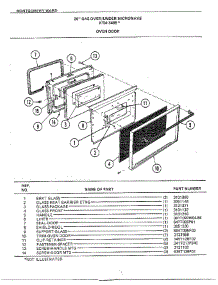 30" Gas Over / Under Oven Door parts for Frigidaire Range 3488A from AppliancePartsPros.com