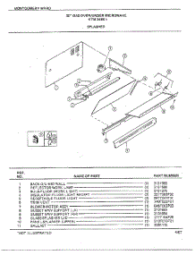 30" Gas Over / Under Splasher parts for Frigidaire Range 3488A from AppliancePartsPros.com