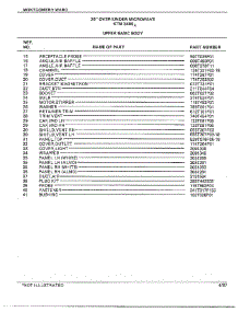 30" Over / Under Upper Basic Body Page 2 parts for Frigidaire Range 3488A from AppliancePartsPros.com