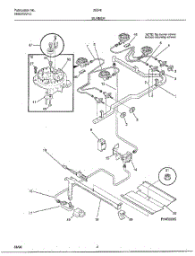 Burner parts for Frigidaire Range 283467B from AppliancePartsPros.com