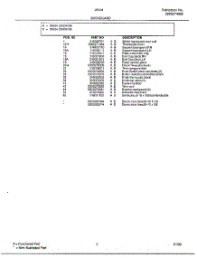 Backguard Page 2 parts for Frigidaire Range 282240B from AppliancePartsPros.com