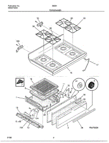 Top / Drawer parts for Frigidaire Range 282240B from AppliancePartsPros.com