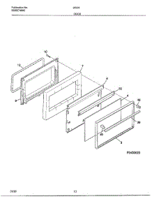 Door parts for Frigidaire Range 282240B from AppliancePartsPros.com