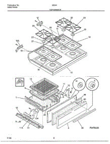 Top / Drawer parts for Frigidaire Range 283447B from AppliancePartsPros.com