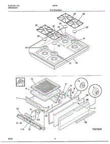 Top / Drawer parts for Frigidaire Range 283467B from AppliancePartsPros.com