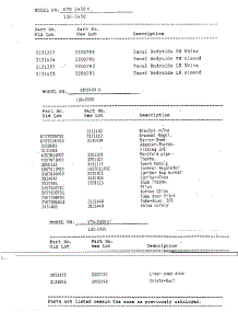 Changed parts for Frigidaire Range 2450A from AppliancePartsPros.com