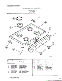Main Top parts for Frigidaire Range 2851A from AppliancePartsPros.com