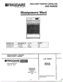 Gas Range Cover Page parts for Frigidaire Range 2893-80B from AppliancePartsPros.com
