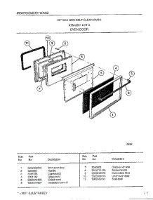 Oven Door parts for Frigidaire Range 2851A from AppliancePartsPros.com