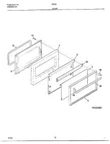Door parts for Frigidaire Range 284267A from AppliancePartsPros.com