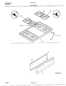 Top / Drawer parts for Frigidaire Range 2864-80B from AppliancePartsPros.com