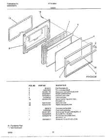 Door parts for Frigidaire Range 2864-80B from AppliancePartsPros.com
