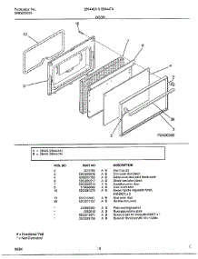 Door parts for Frigidaire Range 284447A from AppliancePartsPros.com