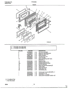 Door parts for Frigidaire Range 2893-80B from AppliancePartsPros.com