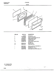 Door parts for Frigidaire Range 2883-81B from AppliancePartsPros.com