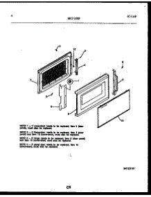 03 - Door Parts parts for Frigidaire Microwave MCT1370P2 from AppliancePartsPros.com
