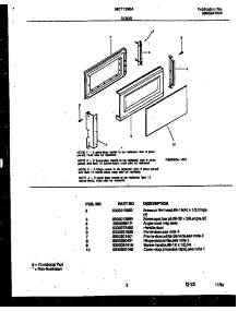 03 - Door Parts parts for Frigidaire Microwave MCT1395A2 from AppliancePartsPros.com