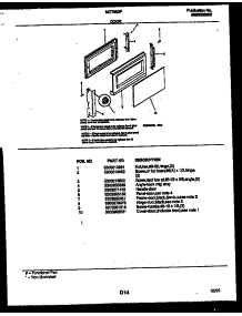 03 - Door Parts parts for Frigidaire Microwave MCT890P3 from AppliancePartsPros.com