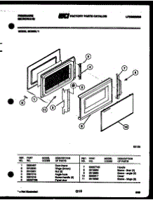 03 - Door Parts parts for Frigidaire Microwave MC850L1 from AppliancePartsPros.com