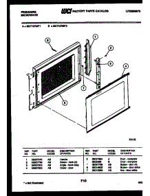 03 - Door Parts parts for Frigidaire Microwave MCT1370E1 from AppliancePartsPros.com