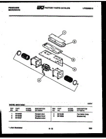 04 - Damper And Fan Motor Assembly parts for Frigidaire Microwave MVH1190E1 from AppliancePartsPros.com