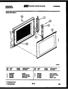 03 - Door Parts parts for Frigidaire Microwave MCT1365L1 from AppliancePartsPros.com