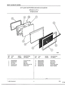 Oven Door parts for Frigidaire Range 2812A from AppliancePartsPros.com