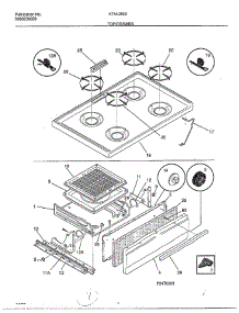 Top / Drawer parts for Frigidaire Range 2803-80B from AppliancePartsPros.com