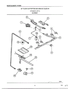 Burner parts for Frigidaire Range 2812A from AppliancePartsPros.com