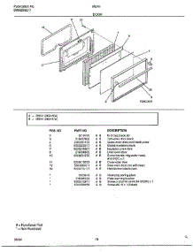 Door parts for Frigidaire Range 28044 from AppliancePartsPros.com