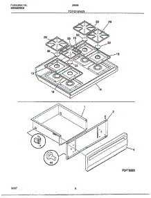 Top / Drawer parts for Frigidaire Range 285860C from AppliancePartsPros.com
