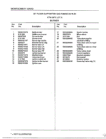 Burner Page 2 parts for Frigidaire Range 2871A from AppliancePartsPros.com