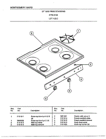 21" Gas Free Standing Page 2 parts for Frigidaire Range 2129B from AppliancePartsPros.com