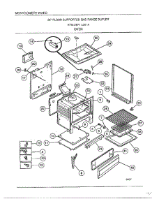 Oven parts for Frigidaire Range 2871A from AppliancePartsPros.com
