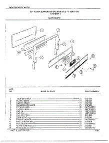 30"Floor / Backguard parts for Frigidaire Range 2447A from AppliancePartsPros.com