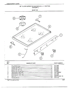 30" Floor / Main Top parts for Frigidaire Range 2447A from AppliancePartsPros.com