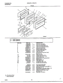 Door parts for Frigidaire Range 285947B from AppliancePartsPros.com