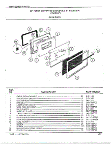 30" Floor / Oven Door parts for Frigidaire Range 2447A from AppliancePartsPros.com