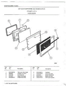 Oven Door parts for Frigidaire Range 2871A from AppliancePartsPros.com