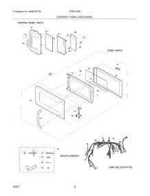 05 - Control Panel / Door / Misc parts for Frigidaire Microwave CFMV156DBD from AppliancePartsPros.com
