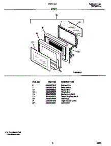 03 - Door parts for Frigidaire Microwave FMT114U1B0 from AppliancePartsPros.com
